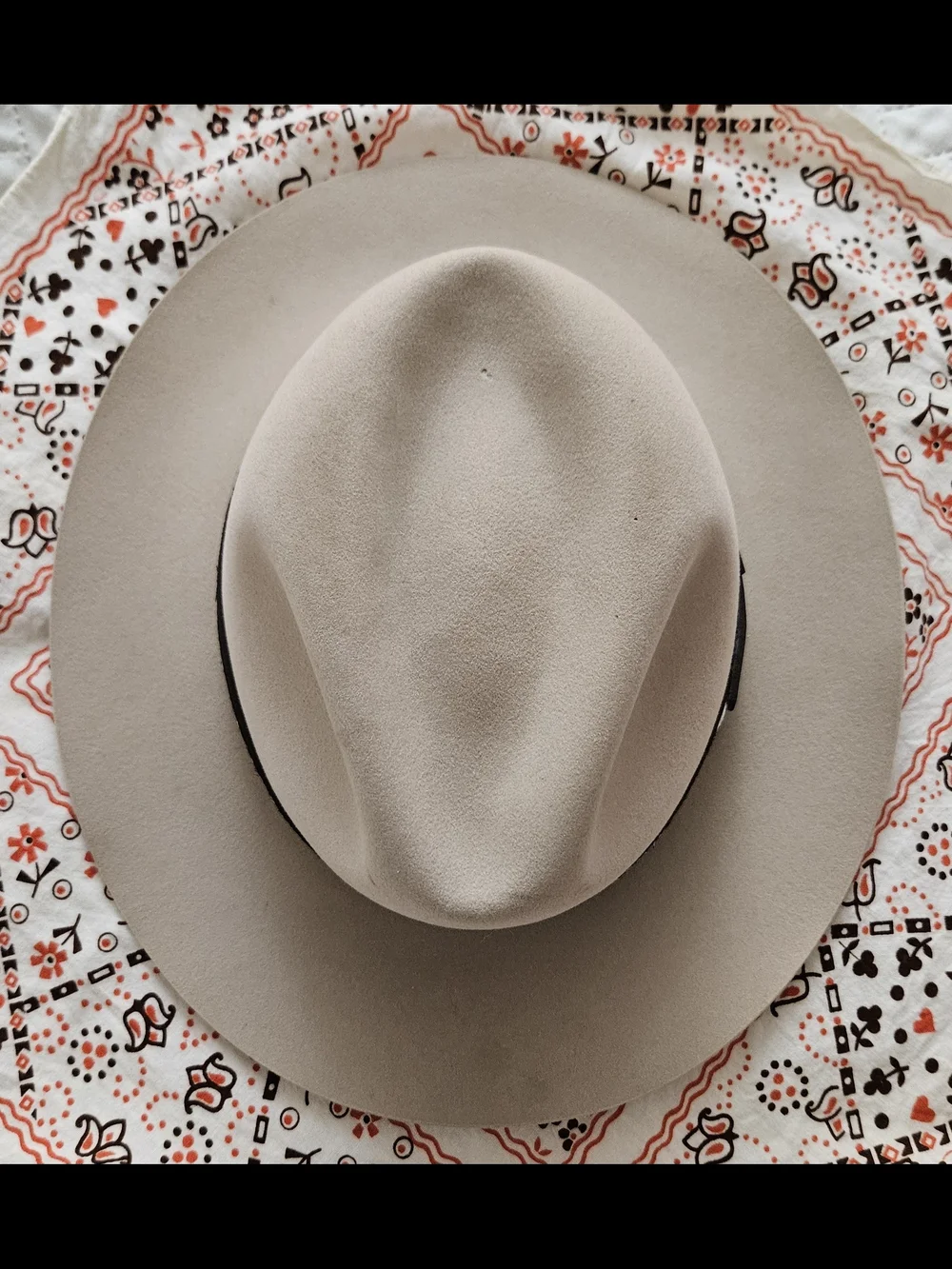 Stetson Jackson Silverbelly Beige Fur Felt Wool Fedora Cowboy Hat Unisex Medium